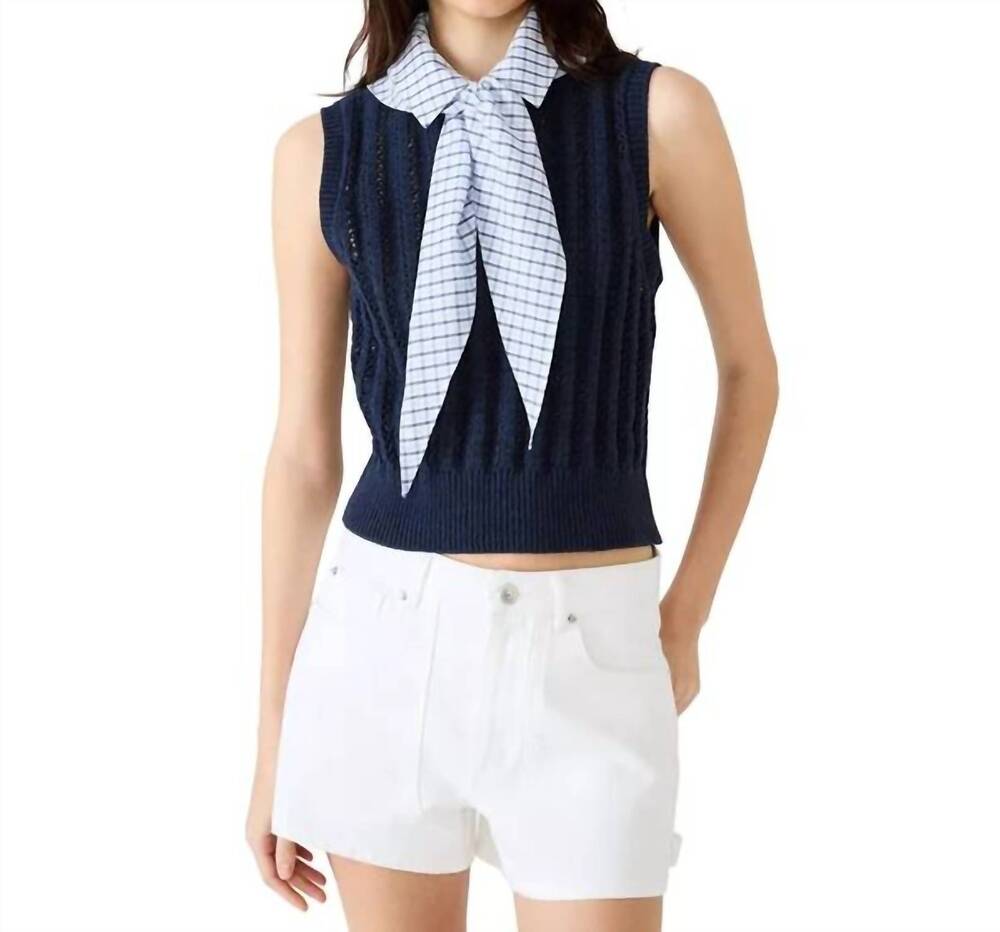 NEW STEVE MADDEN embree sweater vest in marine
